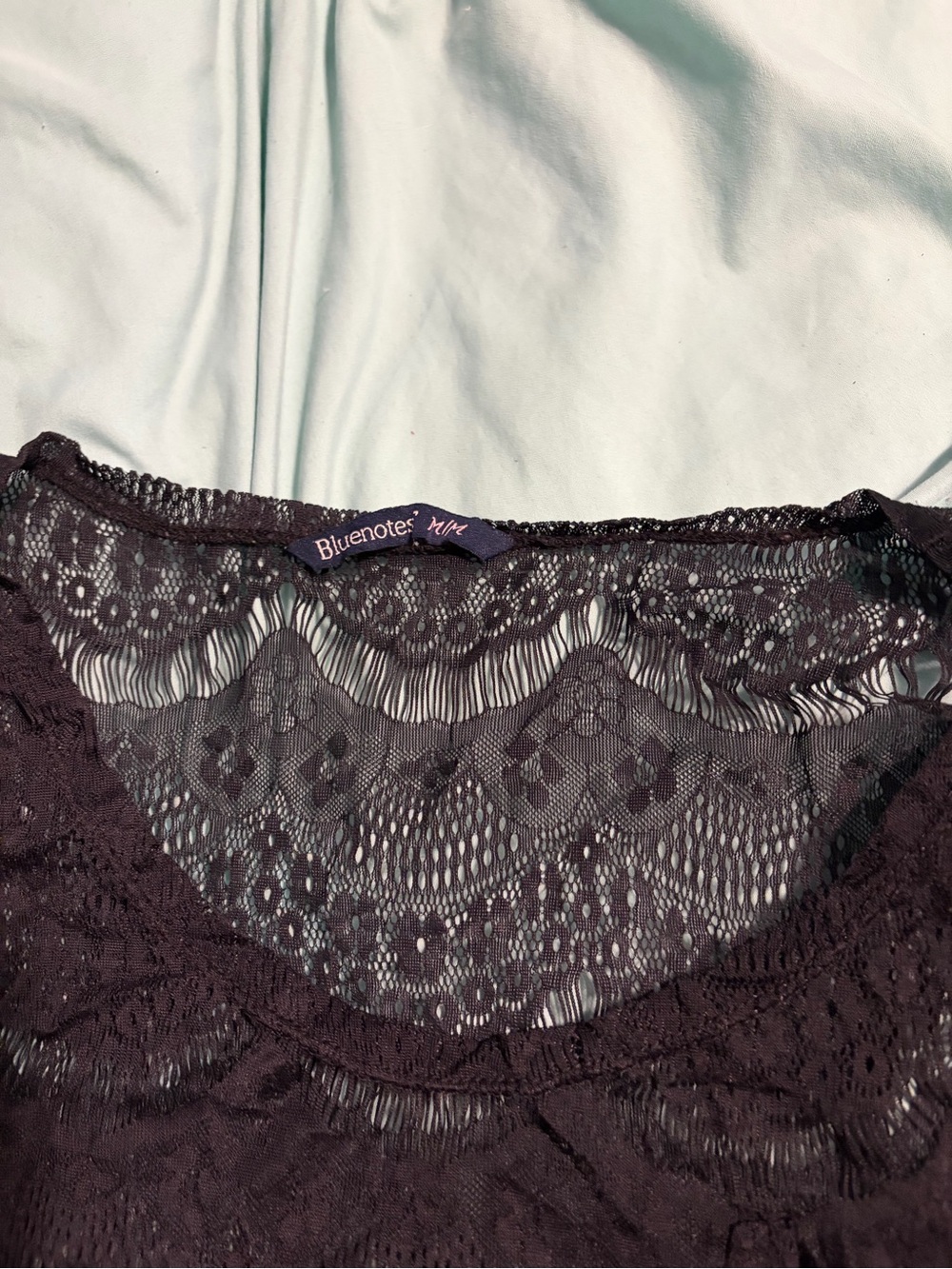 Bluenotes Purple Lace Short-Sleeve Scoop Neck Top - Picture 2 of 2